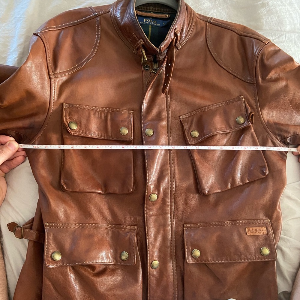Men’s Ralph Lauren Southbury Leather Biker Jacket - Picture 16 of 16